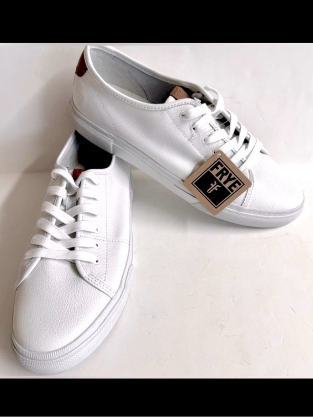 NWT Frye GIA Genuine white leather Y2K sneakers.Never worn.Brand new.Size 9.5